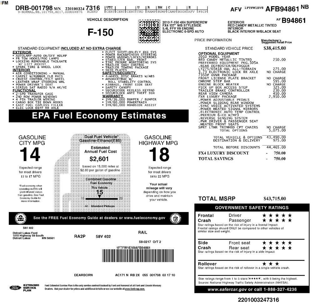 2010 Ford F-150 FX4