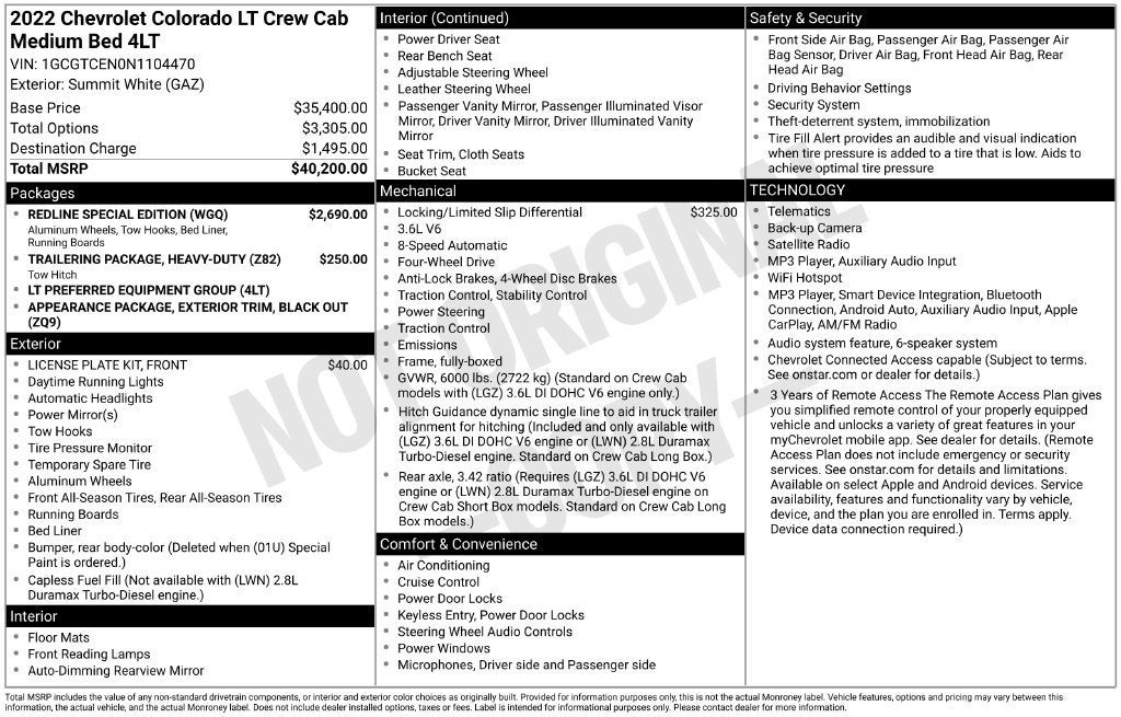 2022 Chevrolet Colorado 4WD LT