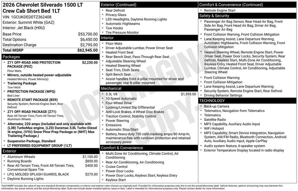 2026 Chevrolet Silverado 1500 LT