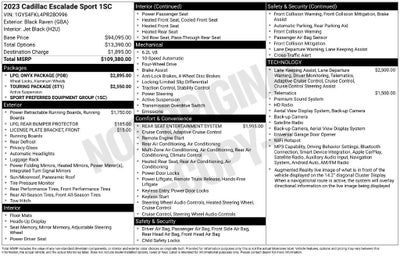 2023 Cadillac Escalade 4WD Sport
