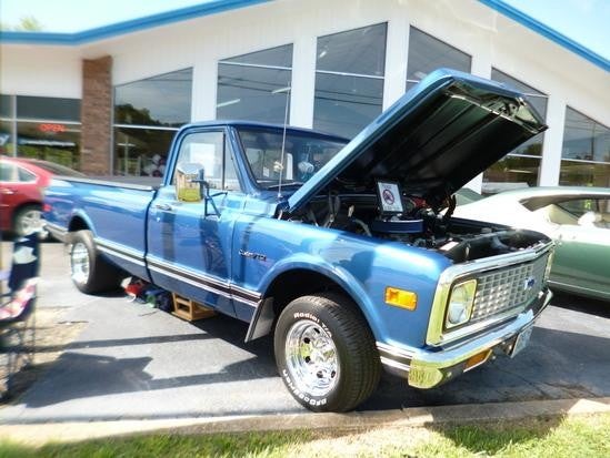 Blue 1972 Chevy C10 owned by Rod Strunk of Mtn Grove