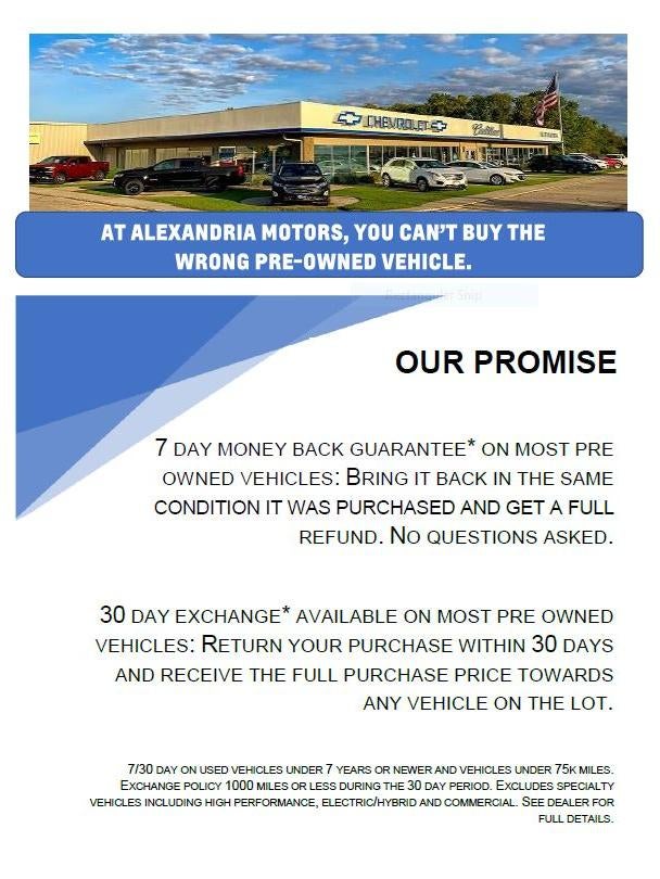 Our Chevrolet Promise to Alexandria drivers
