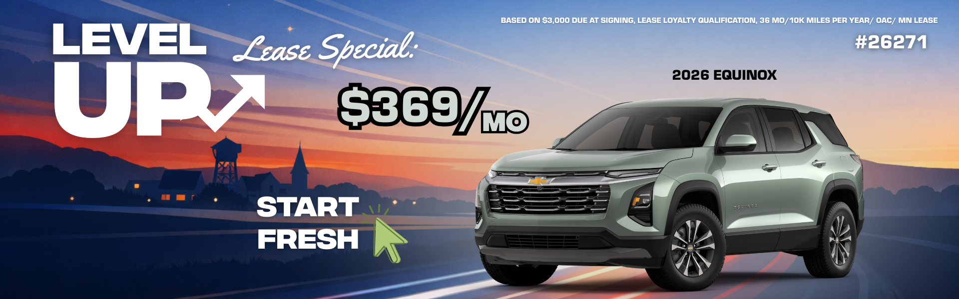2026 Chevy Equinox lease $395 per month Alexandria MN