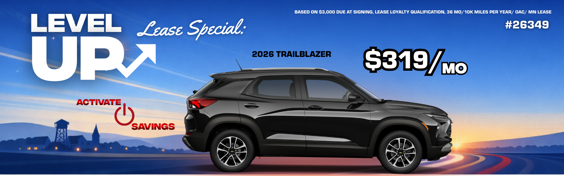 2026 Chevy Trailblazer lease $319 per month in Alexandria MN