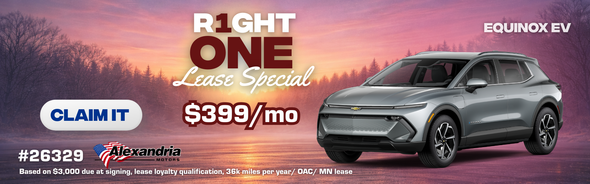Lease the Equinox EV as low as $399 this February!